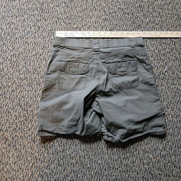 Lee Olive Green Khaki Drawstring Bermuda Shorts Size 8 - Picture 11 of 12